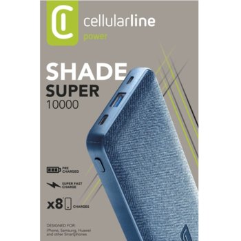 Cellularline Shade 10000mAh blue PBSTYLE10000B