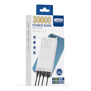 Външна батерия/power bank/ Yookie YO13, 30000mAh, бял | JAR Computers Yookie YO13 30000mAh Бял 87062