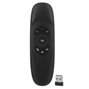 Дистанционно C120, Air mouse, универсалнo, 2.4GHz, USB, черно | JAR Computers дистанционно C120 Air mouse USB 2.4GHz black