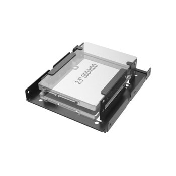 Преходник (mounting bracket) HAMA 200759, от 2.5" към 3.5" за SSD/HDD, черен | JAR Computers Hama Mounting Frame 2x 2.5 on 3.5 HAMA-200759
