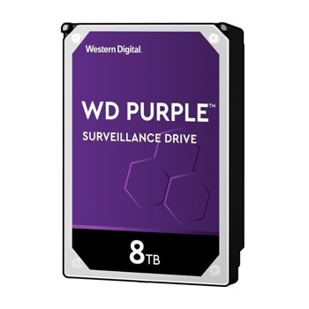Твърд диск 8TB WD Purple Surveillance, SATA 6Gb/s, 7200rpm, 128 MB, 3.5" (8.89 cm) | JAR Computers WD Purple 8TB SATA 6Gb/s 7200Rpm 128MB