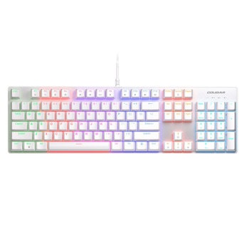 Клавиатура Cougar Gaming Ultimus EX, механична, гейминг, RGB подсветка, бяла, USB | JAR Computers Cougar Gaming Ultimus EX White CGR-WM1MW-ULE
