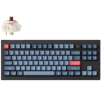 Клавиатура Keychron V3 Max QMK/VIA (V3M-D3), жична/безжична, механична, Gateron Jupiter Brown суич, гейминг, RGB подсветка, черна, Bluetooth, USB | JAR Computers Keychron V3 Max QMK/VIA Gateron Jupiter Brown