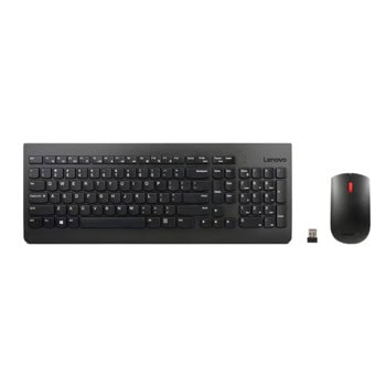 Комплект клавиатура и мишка Lenovo Essential Wireless Combo G1, безжични, защита при заливане, 1200dpi, USB, черни | JAR Computers Lenovo Essential Wireless Combo G1 4X30M39497