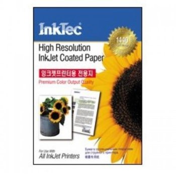 Фотохартия INKTEC Coated Paper, A4, гланцирана, 105 g/m2, 100 листа | JAR Computers Хартия INTEC Coated Paper, 100sh, A4, 105 g/m2