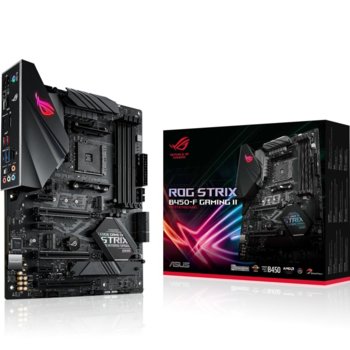 Дънна платка Asus ROG STRIX B450-F GAMING II, B450, AM4, DDR4, PCI-E 3.0(DP/HDMI)(CFX), 6x SATA 6Gb/s, 2x M.2 slots, 2x USB 3.2 Gen 2, 1x USB 3.2 Gen 1 Type-C, ATX | JAR Computers ASUS ROG STRIX B450-F GAMING II