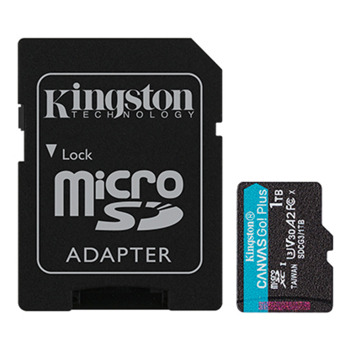 Карта памет 1TB MicroSDXC с адаптер, Kingston Canvas Go! Plus, Class 10 UHS-I, скорост на четене до 170MB/s, скорост на запис до 90 MB/s | JAR Computers Kingston Canvas Go! Plus 1TB SDCG3/1TB