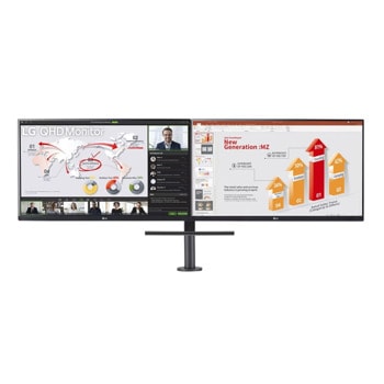 Монитор LG Ergo Dual 27QP88DP-BS, 27" (68.58cm), IPS панел, 75Hz, QHD, 5ms, Mega Contrast, 350cd/m2, HDMI, DP, USB Type-C | JAR Computers Монитор LG 27QP88DP-BS