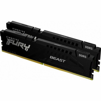 Памет 16GB (2x8GB) DDR5 6000MT/s, Kingston FURY Beast Black, KF560C36BBEK2-16, 1.35V | JAR Computers Kingston FURY Beast Black 6000MHz KF560C36BBEK2-16