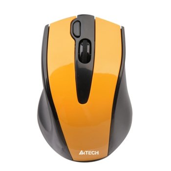 Мишка A4Tech V-Track G9-500F-2, оптична (800-2000dpi), жълта, безжична, USB | JAR Computers A4Tech V-Track G9-500F-2