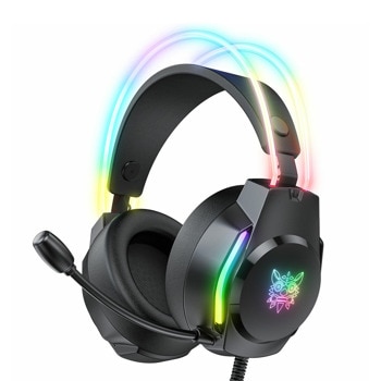 Слушалки Onikuma X26, микрофон, USB, 3.5mm жак, RGB подсветка, гейминг, черни | JAR Computers Слушалки Onikuma X26 20744