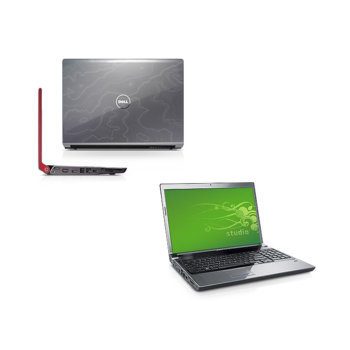 Лаптоп 17" (~43 cm) DELL Studio 17N, "Graphite Grey" с червени лайсни N1163IC2DDR32N4096, Core2Duo 2.4Ghz, ATi HD3650 (HDMI), 4GB, 320GB, DVDRW, 802.11b/g, bluetooth, Lan1000, camera, 3.57kg, 3г. гаранция | JAR Computers 17" (~43 cm) DELL Studio 17N