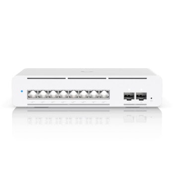 Суич Ubiquiti USW-PRO-XG-8-POE, 10 000 Mbps, 10 порта, 8x 10/100/1000/2500/10000Mbps RJ45 PoE++, 2x SFP+ | JAR Computers Ubiquiti USW-PRO-XG-8-POE
