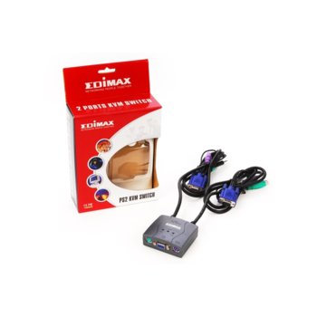 Edimax EK-PA2C, 2-Port PS/2 Cable KVM Switch