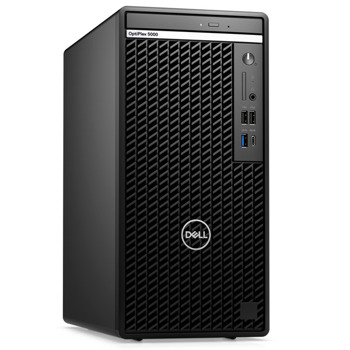 Настолен компютър Dell OptiPlex 5000 MT (N006O5000MT_VP), шестядрен Alder Lake Intel Core i5-12500 3.0/4.6 GHz, 8GB DDR4, 256GB SSD, 1x USB 3.2 Gen 2 Type-C, Windows 11 Pro | JAR Computers Dell OptiPlex 5000 MT N006O5000MT_VP