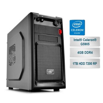 Настолен компютър PC "Small Office 4", двуядрен Intel Celeron G5905 3.5GHz, 4GB DDR4, 1TB HDD 7200 rp, USB 3.1, Free DOS | JAR Computers Jar Computers Small Office 4