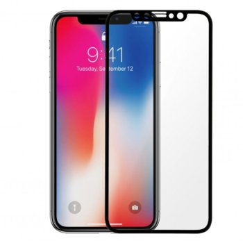 Протектор от закалено стъкло /Tempered Glass, Tellur, 3D, за Apple iPhone X, черен | JAR Computers Протектор Tellur, 3D, за iPhone X, черен