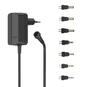 Захранване (заместител) за лаптопи, универсално, 12V/0.6A/7.2W, 7 конектора | JAR Computers Hama 223612