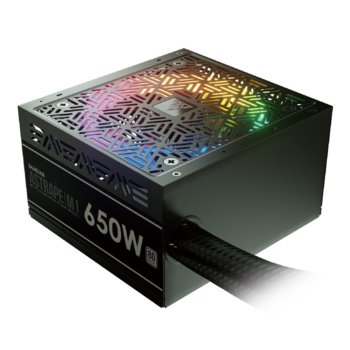 Захранване Gamdias ASTRAPE M1-650W, 650W, Active PFC, 80 Plus, 120mm вентилатор, RGB подсветка | JAR Computers Gamdias ASTRAPE M1-650W