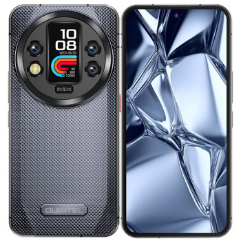 Смартфон Oukitel WP200 Pro (сив), поддържа 2 SIM карти, 6.7" (17.01cm) FHD+ AMOLED 120Hz дисплей, осемядрен MediaTek Dimensity 8200 3.1GHz, 24GB RAM, 1TB Flash памет, 108 + 2 + 0.3 & 32 Mpix камери, Android | JAR Computers Oukitel WP200 Pro 1TB/24GB Gray