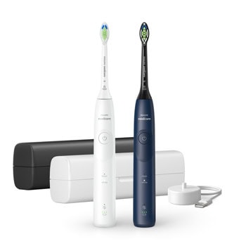 Ел.четки за зъби Philips Sonicare HX7119/01, 2 режима на работа, BrushSync технология, SmartTimer, време на работа до 21 дни, 2бр., синя и бяла | JAR Computers Philips Sonicare HX7119/01
