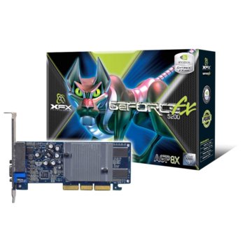 GF FX5200, 128MB XFX PV-T34K-NTHG AGP8x TV Out