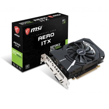 Видео карта Nvidia GF GTX 1050 Ti, 4GB, AERO ITX OCV1, PCI-E, GDDR5, 128-bit, DisplayPort, HDMI, DL-DVI-D | JAR Computers MSI GTX 1050 Ti AERO ITX 4GB OCV1