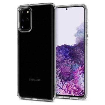 Калъф за Samsung Galaxy S20+, силиконов гръб, Spigen Crystal Flex ACS00786, удароустойчив, прозрачен image