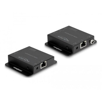 HDMI екстендър DeLock 65832, от HDMI(ж) към HDMI(ж), усилва видео сигналa по LAN (RJ-45) мрежата, до 40м, до 4K 2160p@30FPS, 2 устройства | JAR Computers DeLock 65832