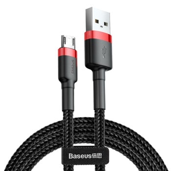 Кабел Baseus от USB A (м) към 1x MicroUSB B (м), 1m, черен | JAR Computers Baseus Cafule USB CAMKLF-B91