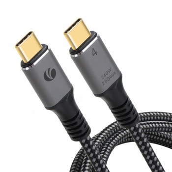 Кабел Vcom, от USB4.0 C(м) към USB4.0 C(м), 2m, черен, 240W, 20Gbps, 8K | JAR Computers кабел vcom cu541m 2 m