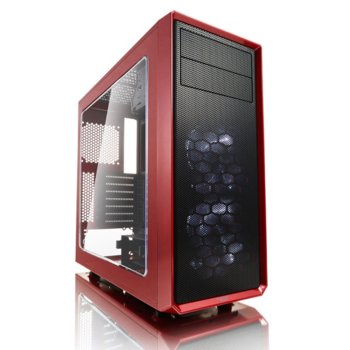 Кутия Fractal Design Focus G, ATX/mATX/ITX, USB 3.0, прозорец, червена, без захранване | JAR Computers Fractal Design Focus G - Mystic Red