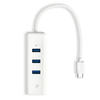 Докинг станция TP-Link UE330, от USB-C към 3x USB-A, 1x RJ45, бяла | JAR Computers TP-Link UE330C