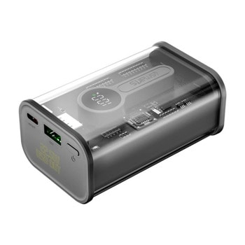 Power Bank Lucid Block с USB-A и USB-C сив