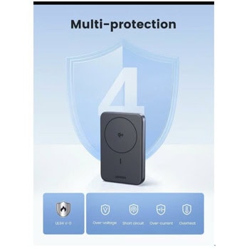 ugreen magsafe qi2 power bank 10000mah тъмносив