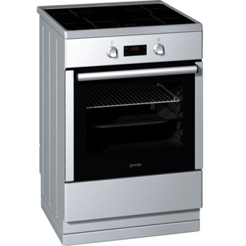 Готварска печка GORENJE EIT 67422 AX, клас А, сензорно управление, 4 нагревателни зони, 67 л., Таймер, MultiFlow 360° система, 10400 W, инокс | JAR Computers GORENJE EIT 67422 AX