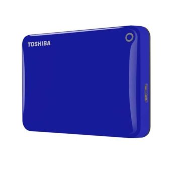 Твърд диск 500GB Toshiba Canvio Connect II (син), външен, 2.5"(6.35 cm), USB3.0 | JAR Computers 500GB Toshiba Connect II blue HDTC805EL3AA