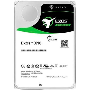 Твърд диск 14TB Seagate Exos X16 HDD 512E/4KN ST14000NM001G, SATAIII 6Gb/s, 7200 rpm, 256MB кеш, 3.5"(8.89 cm) | JAR Computers Seagate Exos X16 HDD 512E/4KN ST14000NM001G