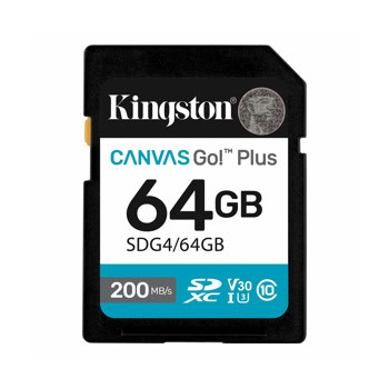 Kingston 64GB Canvas Go! Plus Gen4 SDG4/64GB