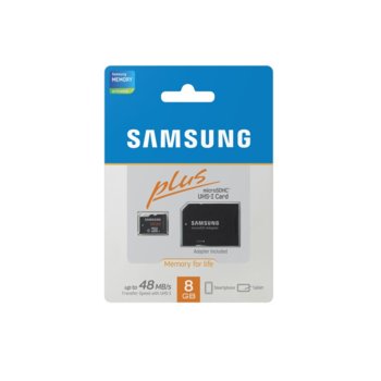 8GB microSD Samsung Plus Class4 UHS-I