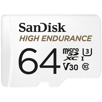 Карта памет 64GB microSDHC, с адаптер, SanDisk Max Endurance (SDSQQVR-064G-GN6IA), Class 3 (U3), скорост на четене 40MB/s, скорост на запис 100MB/s | JAR Computers SanDisk 64GB MAX ENDURANCE SDSQQVR-064G-GN6IA