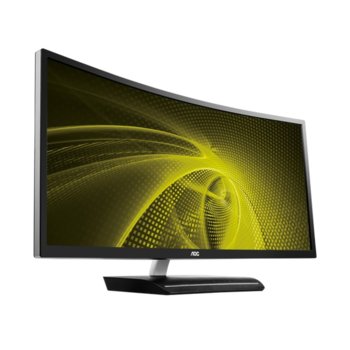 Монитор AOC C3583FQ/BS, 35" (88.90 cm), MVA панел, 4ms, Curved Ultra Wide HD, 2000:1, 300cd/m2, DVI, DisplayPort, HDMI | JAR Computers AOC C3583FQ/BS