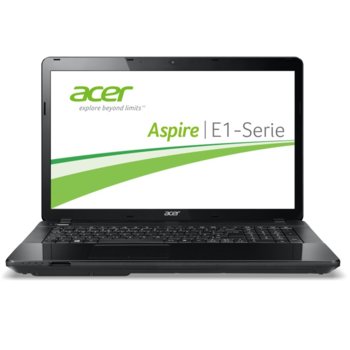 Лаптоп 17.3" (43.94 cm) Acer Aspire E1-772G (NX.MHLEX.026), черен, четириядрен Haswell Intel® Core™ i7 4702MQ 2.2/3.2 GHz, FULL HD LED Display & GeForce GT 820M 2GB (HDMI), 8GB, 1TB, 2x USB3.0, Linux, 3.2kg, 2г. гаранция | JAR Computers 17.3 Acer Aspire E1-772G NX.MHLEX.02