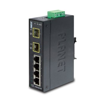 Суич Planet ISW-621TF, 4x 10/100Base-TX Ethernet ports, 2x 100Base-FX SFP ports | JAR Computers Planet ISW-621TF