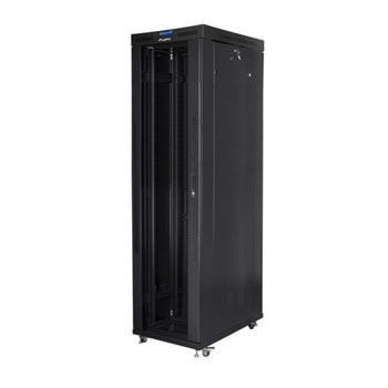 Комуникационен шкаф Lanberg FF01-8047-12BL, 19", 47U, 234.4 x 100 x 80 cm, товароносимост до 1200кг, термостат, черен | JAR Computers Lanberg FF01-8047-12BL