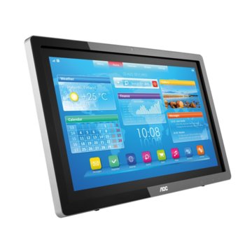 Настолен компютър 21.5" (54.61cm) AOC A2272Pwh/BK All-In-One, FULL HD, 2ms, 1000:1, 250cd/m2, 4-портов USB хъб, HDMI, вградени колонки, Android 4.1 | JAR Computers 215 AOC All-In-One A2272Pwh/BK