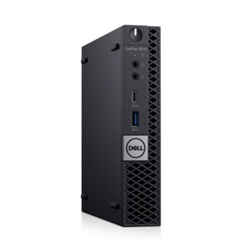 Настолен компютър Dell Optiplex 5070 MFF (N007O5070MFF), осемядрен Coffee Lake Intel Core i7-9700T 2.0/4.3 GHz, 8GB DDR4, 256GB SSD, 5x USB 3.1, клавиатура и мишка, Windows 10 Pro | JAR Computers Dell Optiplex 5070 MFF N007O5070MFF