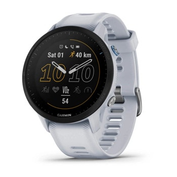 Смарт часовник Garmin Forerunner 955 Whitestone, 1.3" (33mm), MIP дисплей, до 15 дни време на работа, GPS, пулсомер, Bluetooth, Wi-Fi, крачкомер, фитнес профили, функции за голф, бял | JAR Computers смарт часовник Forerunner 955 Whitestone