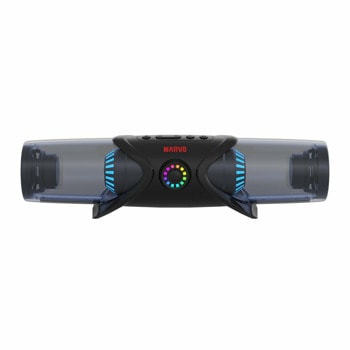 Тонколона Marvo SG-100 - RGB, 2.0, 10W, безжична, Bluetooth 5.0, AUX, до 4 часа време на работа, RGB подсветка, синя | JAR Computers Marvo SG-100 - RGB