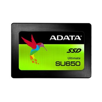 Памет SSD 960GB A-Data Ultimate SU650 3D NAND, SATA 6Gb/s, 2.5" (6.35 cm), скорост на четене 520MB/s, скорост на запис 450MB/s | JAR Computers ADATA SSD SU650 960GB 3D NAND